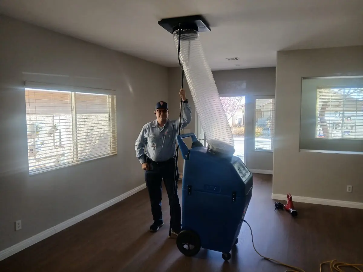 Professional Dryer Vent Cleaning work inside a Richland home